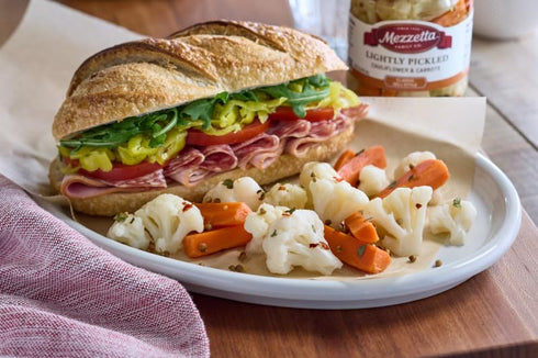 16 Oz Pack 6 Mezzetta Pickled Vegetables Cauliflower and Carrots Brined for Classic Deli-Style Flavor Crunchy Vegan
