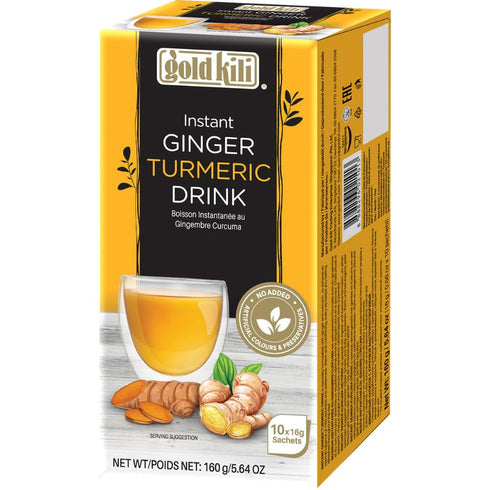 Gold Kili Instant Ginger Turmeric Drink with Honey / 10 sachets x