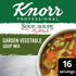 0g 1 Count (Pack 4) Knorr Professional Soup du Jour Garden Vegetable Soup Mix Vegetarian, Gluten Free, Trans Fat per