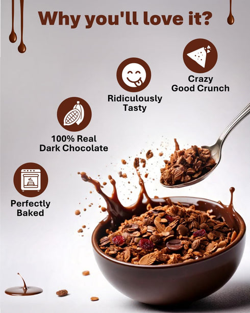 400g True Elements Breakfast Cereal, Chocolate Granola