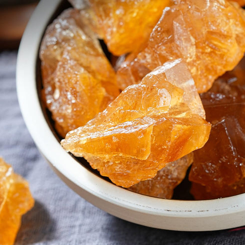 SIJIYUNLI 500g/17.6oz, - Huangbing Sugar Medium grained, sugarcane naturally crystallized, crystal like light yellow