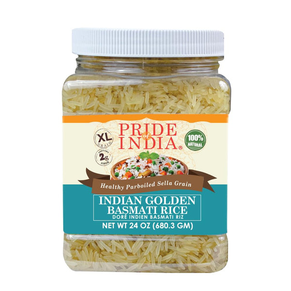 Pride of India Golden Sella Basmati Rice 1.5 lb | Extra Long