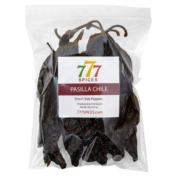4oz Pasilla Negro Chilaca Dried Whole Chile Seco Peppers, Chili Pods for Authentic Mexican Food