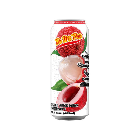 De Mi Pais Lychee Drink with Pulp 16oz / Bebida de Lichi