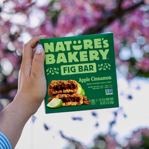1 12 Packs (12 Packs) Nature's Bakery Whole Wheat Fig Bars, Apple Cinnamon, Real Fruit, Vegan, Non-GMO, Snack Bar, Box