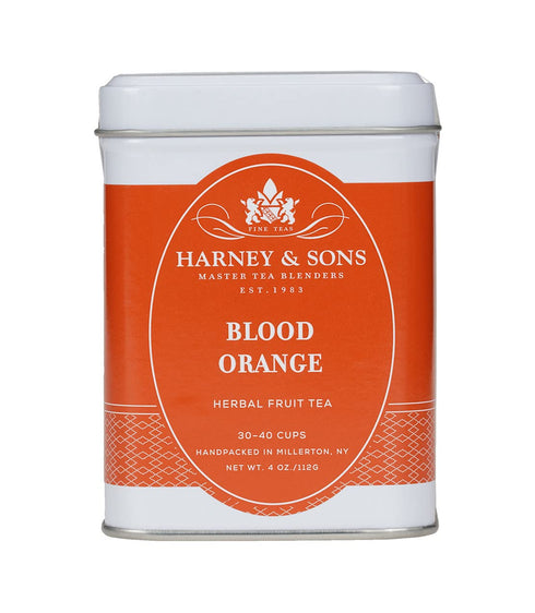 4 oz Harney & Sons Blood Orange Fruit Tea| Loose Leaf Herbal Tea w Apple Pieces and Raspberry