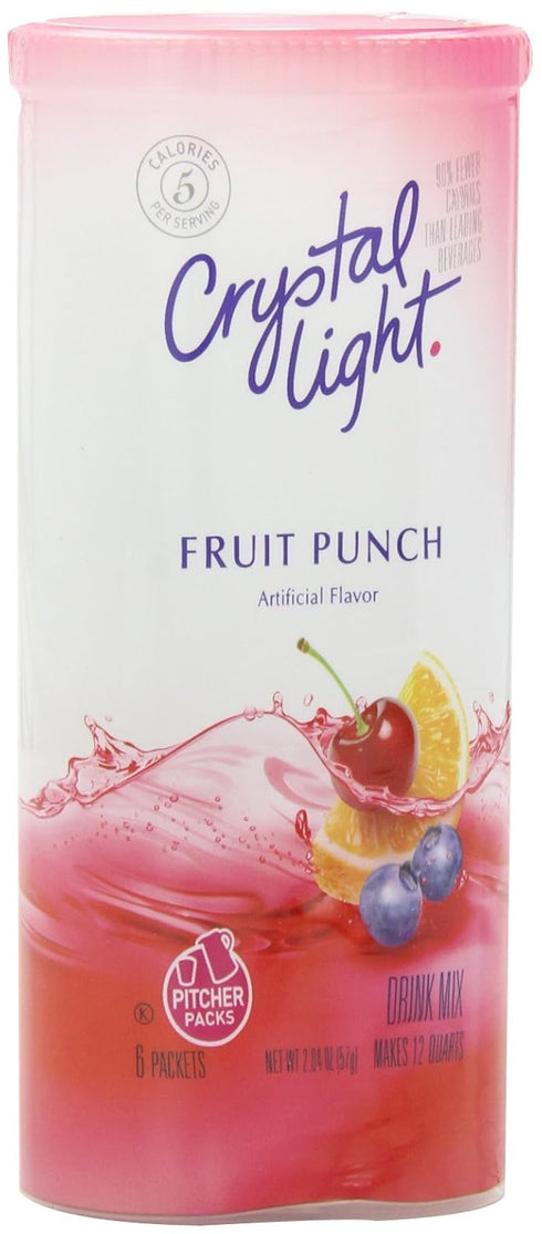 Crystal Light Fruit Punch Drink Mix (24 Pitcher Packets, 4 Canisters of