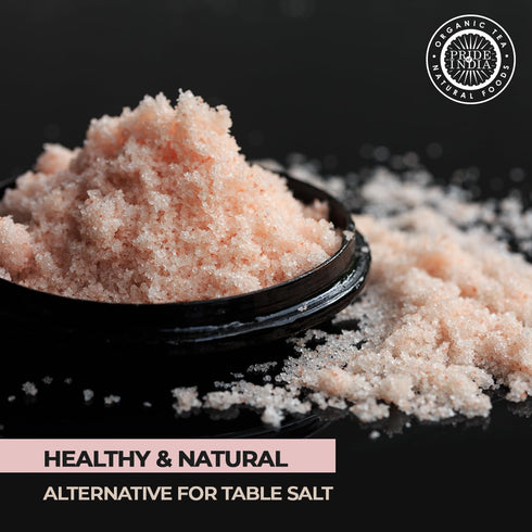 84+ 2.2 (35.2 oz.) Pride Of India - Pure Himalayan Pink Salt - Enriched w/ Natural Minerals, Fine Grind Pound Jar