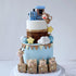 Foofluckii 24-Piece Set Animal Train Cake Decoration with Giraffe, Elephant, Pig, Bear, and Monkey - Themed Cake