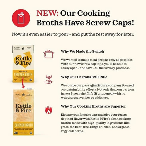 32 OZ Kettle And Fire Broth Beef Cookng Ls