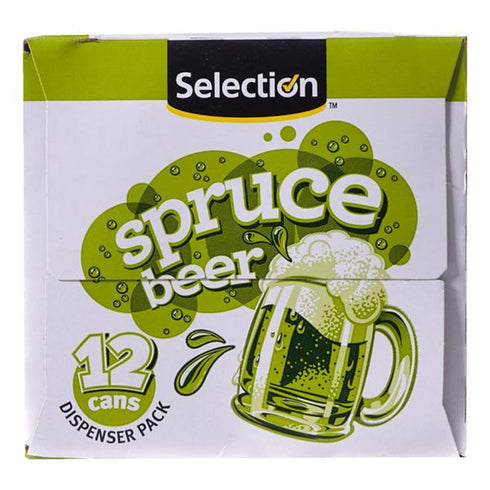 Selection 12 (12x12oz) Spruce Beer cans Imported