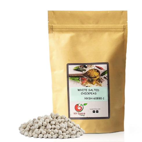 1 NY Spice Shop White Roasted Chickpeas - Pound Crispy Crunchy Dried Chickpeas Roasted - Bulk Healthy Snacks