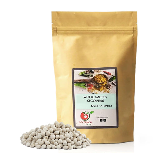 3 NY Spice Shop White Roasted Chickpeas - Pound Crispy Crunchy Dried Chickpeas Roasted - Bulk Healthy Snacks