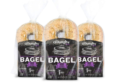 O'Dough Thins Gluten Free Bagels, Sprouted Whole Grain Flax, 100 Calorie Bagels,