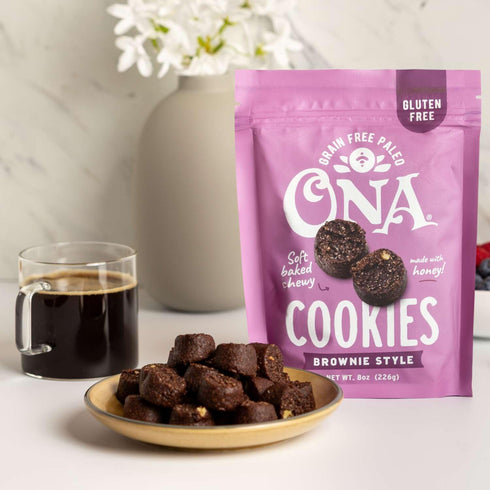 Ona Gluten-Free Brownie-Style Cookies with Honey and Dark Chocolate - Ready to Eat