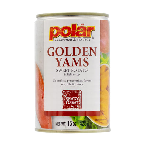 MW Polar Golden Yams Sweet Potato in Light Syrup, 15oz (Pack of