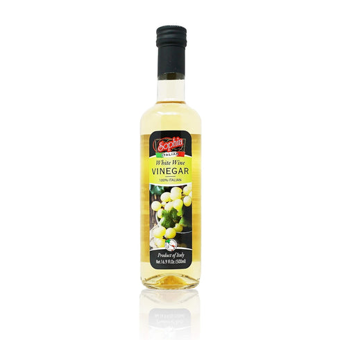 Sophia Foods Gourmet White Wine Vinegar, 16.9oz Bottle (4-Pack) - Perfect for