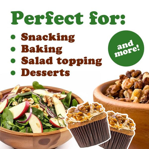 1 Food to Live Organic Dry Roasted Walnut Halves and Pieces with Himalayan Salt, Pound Oven Toasted, Lightly Salted