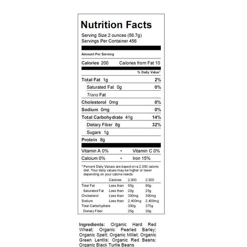 5 Lbs Handy Pantry Organic Biblical Bread Multi-Grain Mix - Make Scripture Bread/Flour - - Whole Grain Mix: Wheat