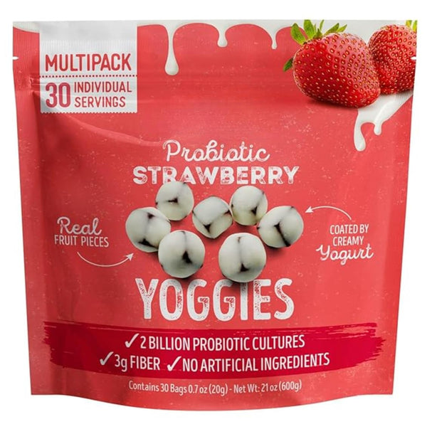 Generic Probiotic Strawberry Yoggies. 21oz (30 x 0.7oz), Yoggie Bites Strawberry Yogurt Covered