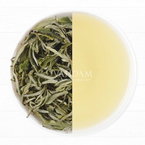 VAHDAM Exotic White Tea Leaves From The Blue Mountains (25 Cups/1.76oz) - 100% Pure White Tea Loose Leaf, Mellow &