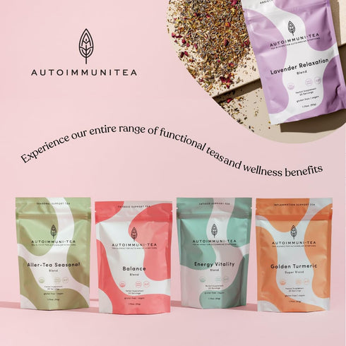 AutoimmuniTea AIP Stress Relief, Bedtime Blend for Restful Sleep, Calming Tea with Lavender, Tulsi, Passion Flower - 15