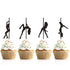 Donoter 48 Pcs Pole Dancing Cupcake Toppers | Pole Dancers Cake Picks for Birthday, Bachelorette Party Decorations