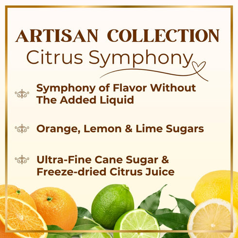 Set 16 Oz (385 Set Lemon, Lime, and Orange Ultra-fine Sugar | Artisan Collection Symphony of Citrus Gourmet Sugar |
