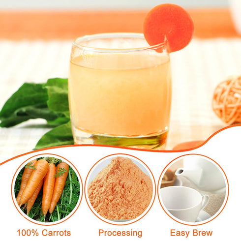 Plant Gift 100% 100G/3.25oz Pure Carrot Powder Powder Natural Carrot Flour, Great Flavor for Drinks, Smoothie, Yogurt