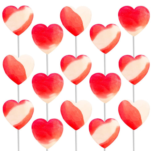 Fruidles Valentine's 400 Lollipops 5 Pounds Bulk Mini Strawberry & Cream Heart