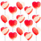 Fruidles Valentine's 400 Lollipops 5 Pounds Bulk Mini Strawberry & Cream Heart