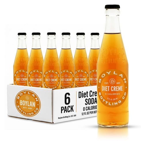 Boylan Bottling Pure Cane Sugar Soda Pop, Diet Cream Soda, 12 oz