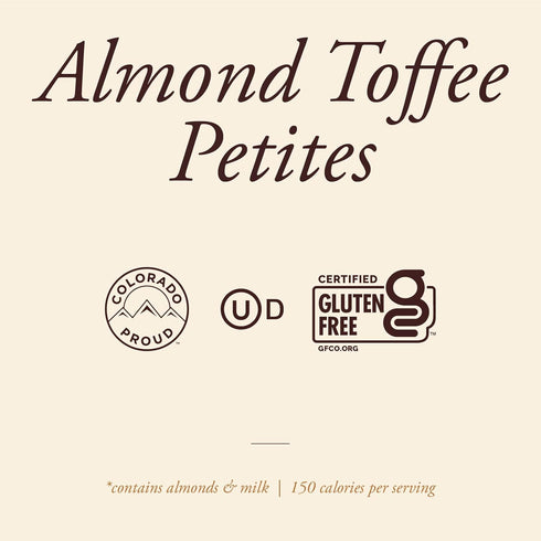 15oz Enstrom Dark Chocolate Almond Toffee Petites box | Bite-size | Gluten Free | Kosher Dairy | All Natural