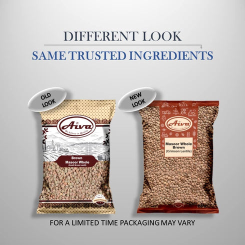 4 LB AIVA - Brown Lentils whole - Masoor Whole Crimson