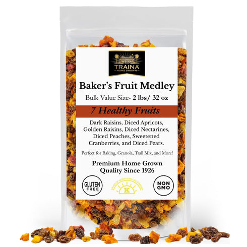 Traina Home Grown Bakers Dried Fruit Medley - Raisins, Apricots, Peaches, Nectarines,