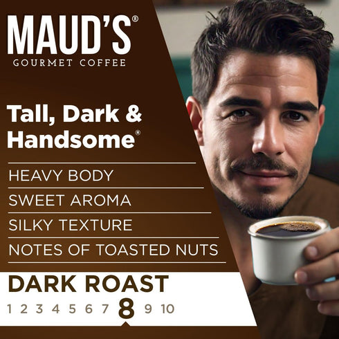 26 100% Maud's Dark Roast Instant Coffee, ct, Arabica Coffee, Instant Hot or Iced Coffee - Just add water