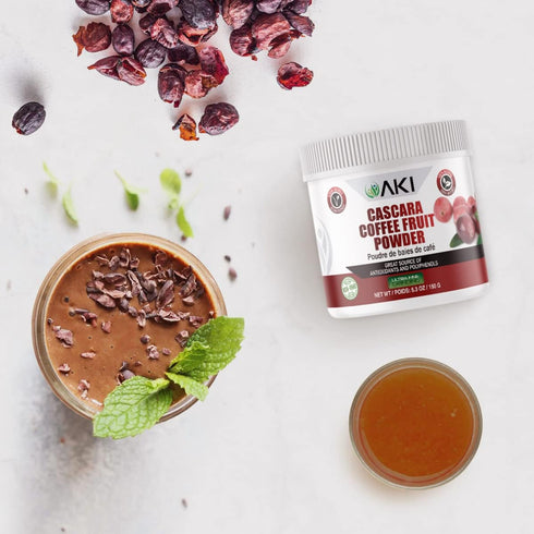 (5.3oz/150g) AKI Cascara Coffee Fruit Powder - Ideal in Antioxidants & Polyphenols - May Support Brain Health - Ideal