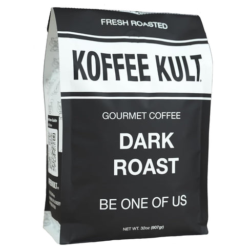 Koffee Kult Dark Roast Whole Bean Coffee - Small Batch 100% Arabica