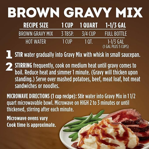 21 oz McCormick Brown Gravy Seasoning Mix, Bottle