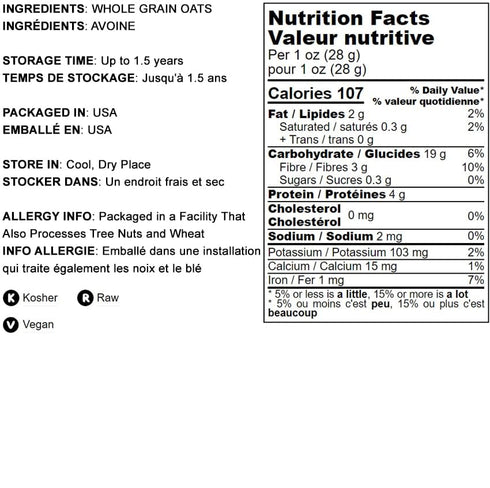 12 Food to Live Quick Cooking Rolled Oats, Pounds One Minute Oatmeal, Whole Grain, Instant Meal, Dry Thin Flakes