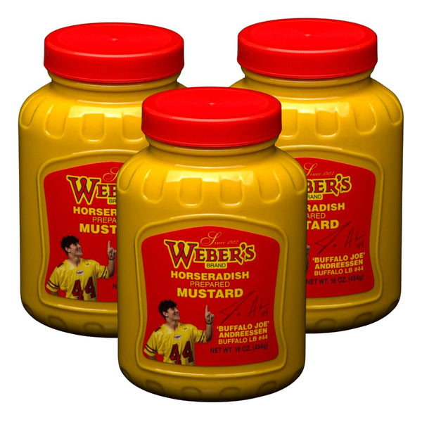 Weber's Webers Original Horseradish Mustard, 16 oz (Pack of 3) | Buffalos Iconic