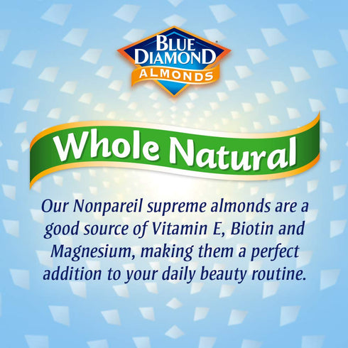 25 Oz (Pack 1) Blue Diamond Almonds Whole Natural Raw Snack Nuts, Resealable Bag