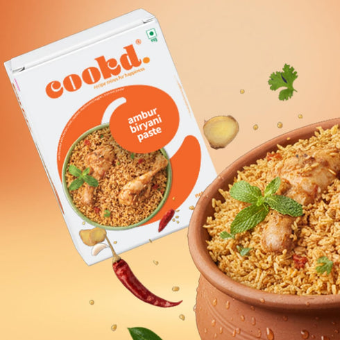 Cookd Ambur Biryani Paste (Preservative Free)255g Pack of 2 | Authentic Nawabi