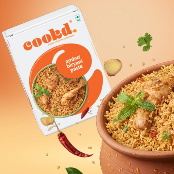 Cookd Ambur Biryani Paste (Preservative Free)255g Pack of 2 | Authentic Nawabi