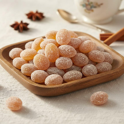 3 SweetGourmet Natural Sanded Ginger Drops, Old-Fashioned Hard Candy, Bold Spicy Flavor, Sugar-Coated, Pound Bulk Bag