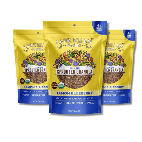 Lark Ellen Farm Grain-Free Granola, Certified Organic Raw Sprouted Vegan Clusters, Paleo