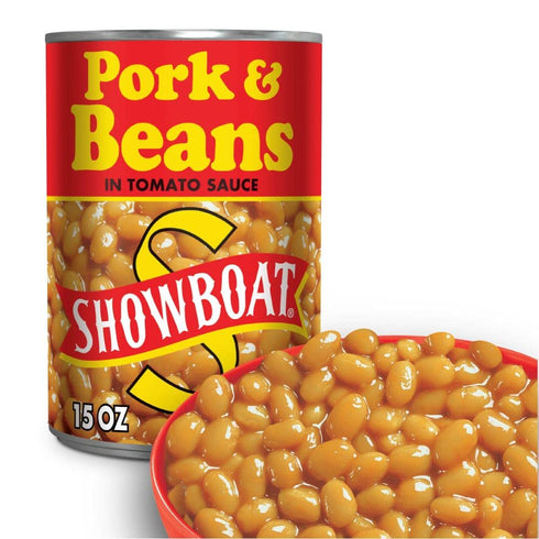 15 oz (Pack 12) SHOWBOAT Pork & Beans