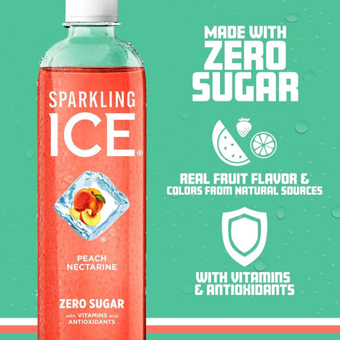 12 Pack 17 Oz Sparkling Ice Sparkling Water Variety, Fl Bottles Zero Sugar Sparkling Water with Vitamins & Natural