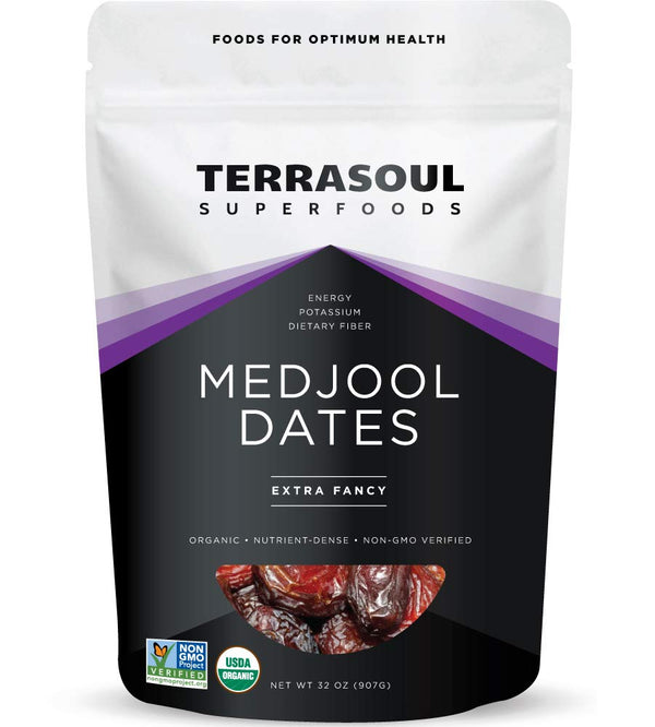 Terrasoul Superfoods Organic Medjool Dates, 2 Lbs - Soft Chewy Texture |