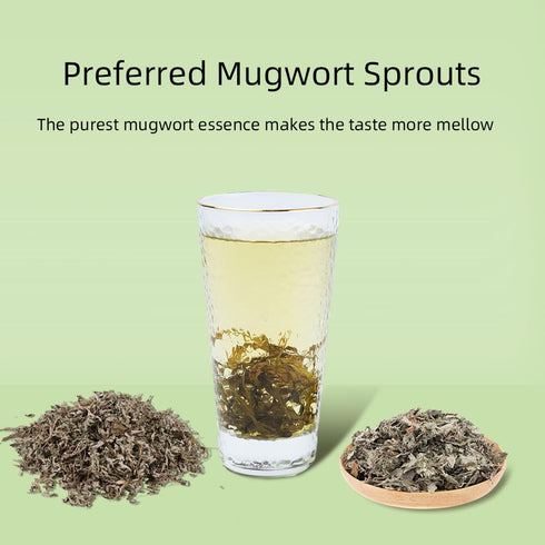 HANFANGLING Mugwort Leaf Herbal Tea Loose Leaf Natural Mugwort Sprouts 1.76oz